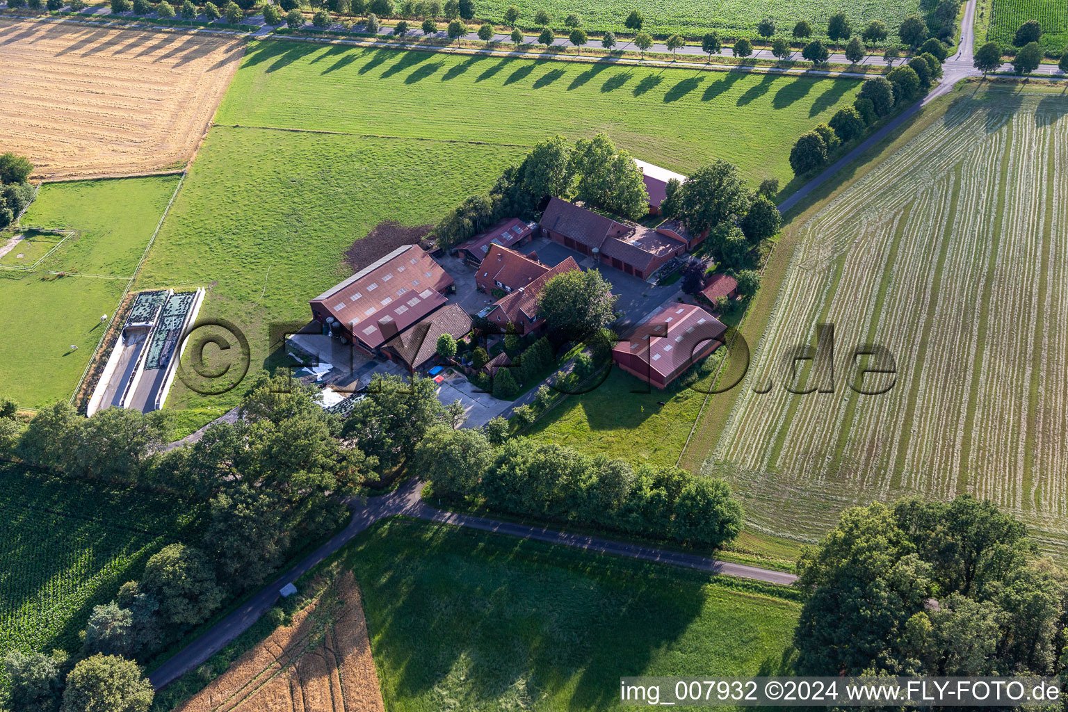 Gescher in the state North Rhine-Westphalia, Germany from the plane