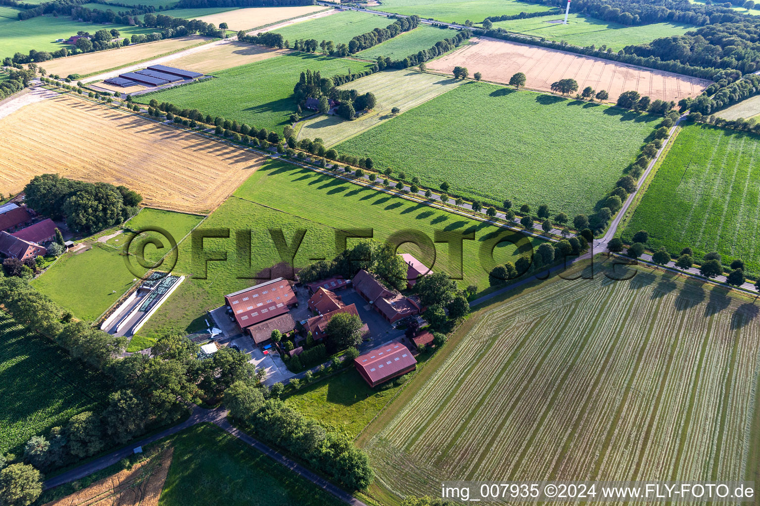 Drone recording of Gescher in the state North Rhine-Westphalia, Germany