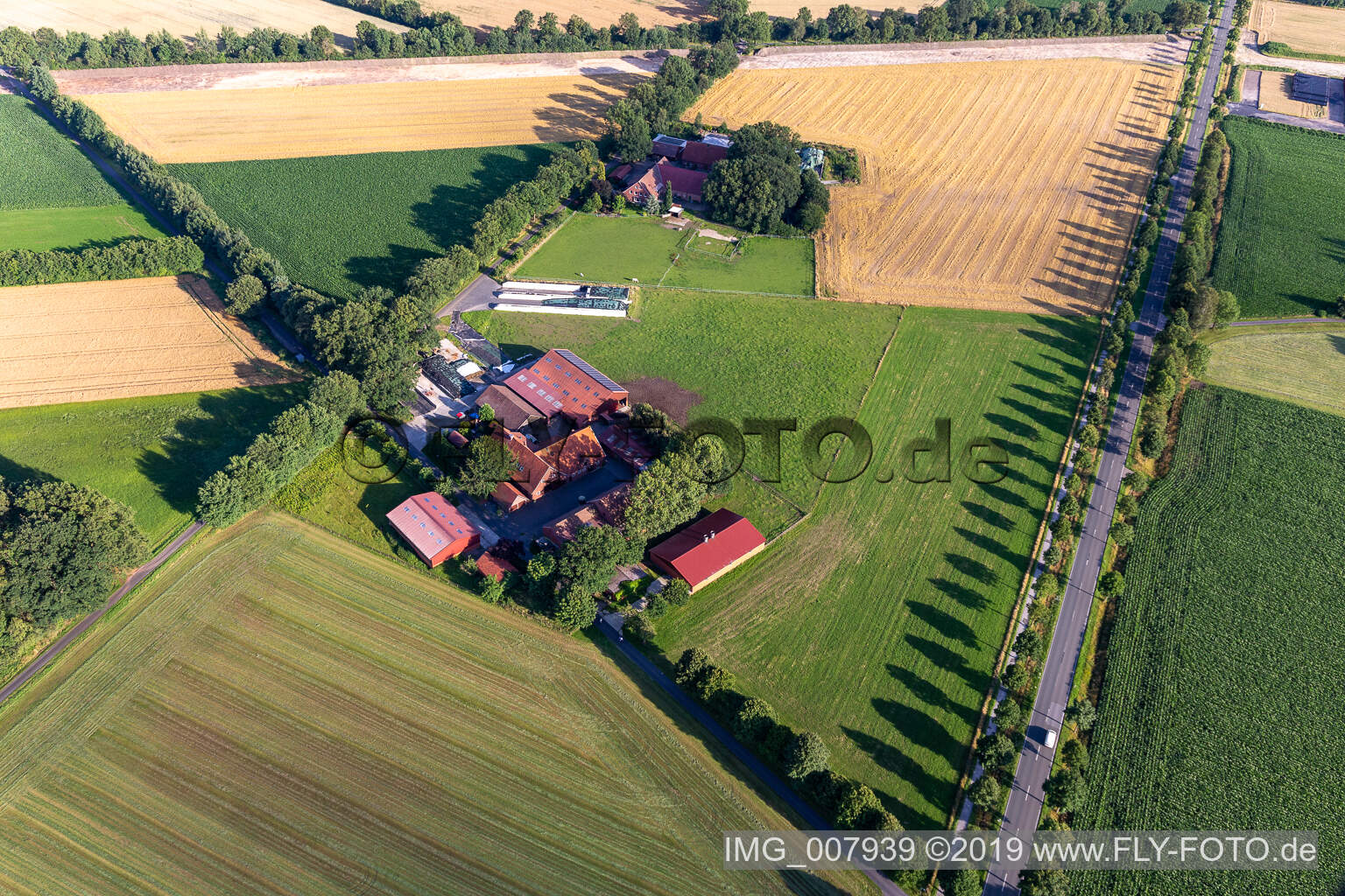 Gescher in the state North Rhine-Westphalia, Germany seen from a drone