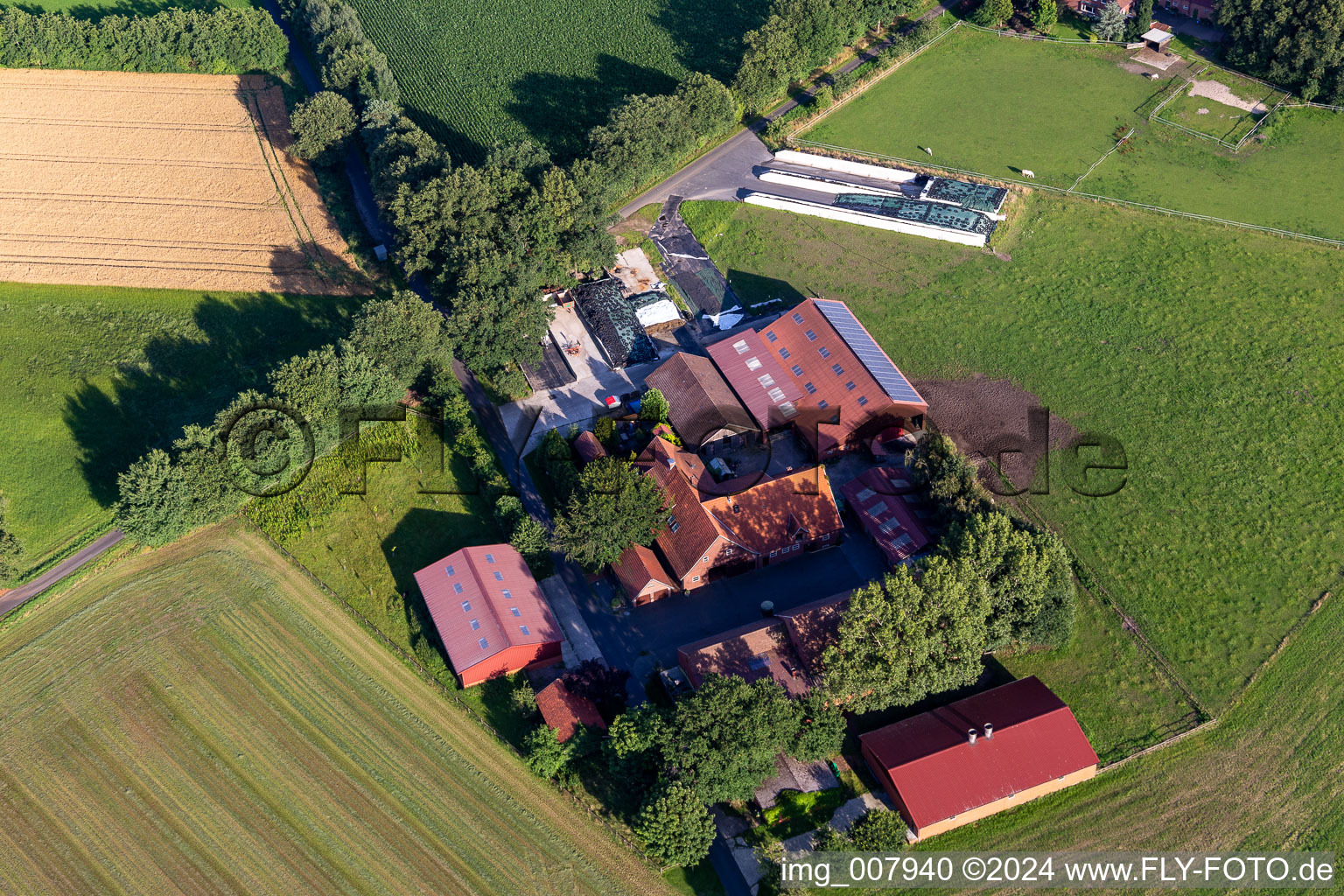 Aerial view of Gescher in the state North Rhine-Westphalia, Germany