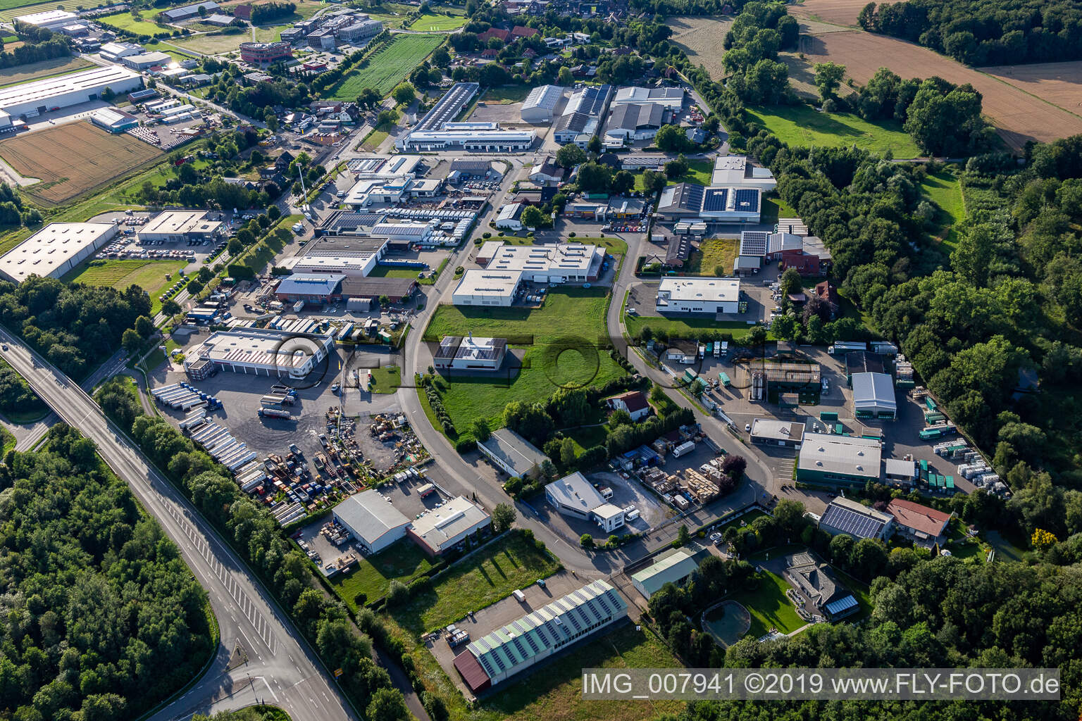 Aerial photograpy of Gescher in the state North Rhine-Westphalia, Germany