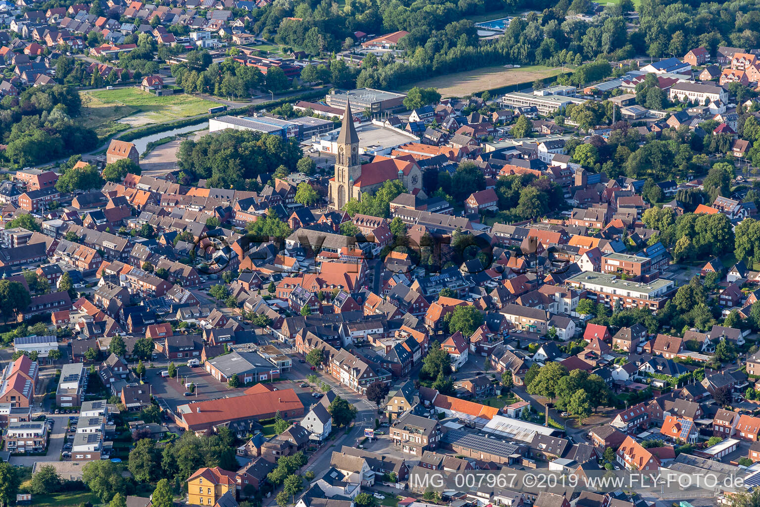 Aerial photograpy of Stadtlohn in the state North Rhine-Westphalia, Germany