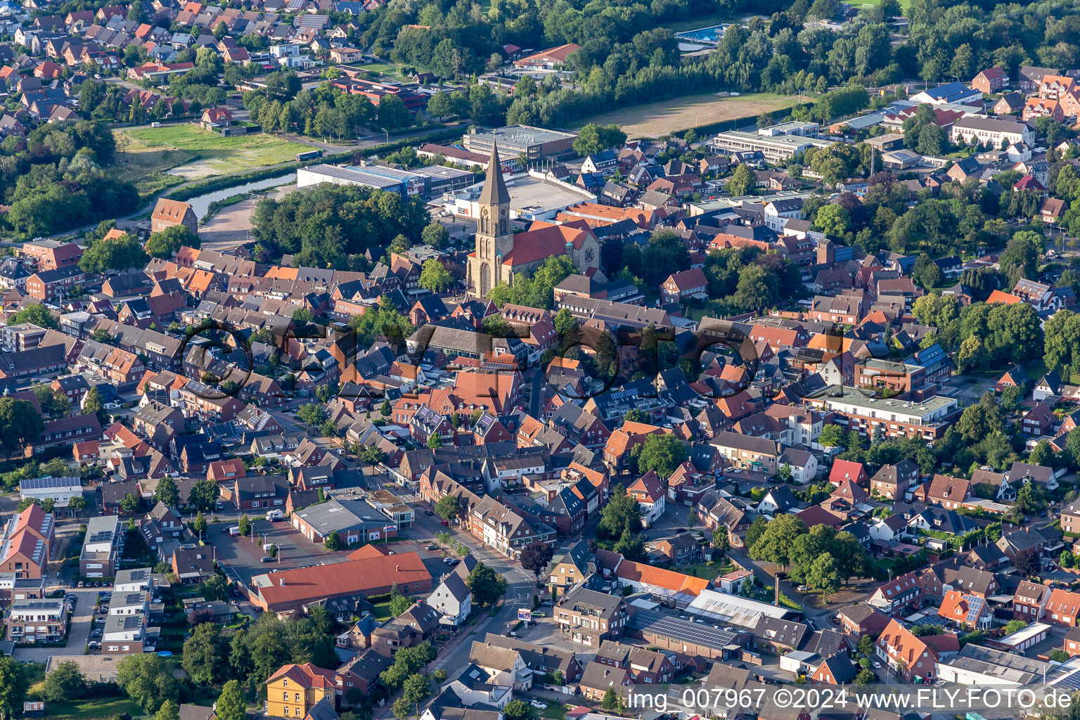 Aerial photograpy of Stadtlohn in the state North Rhine-Westphalia, Germany