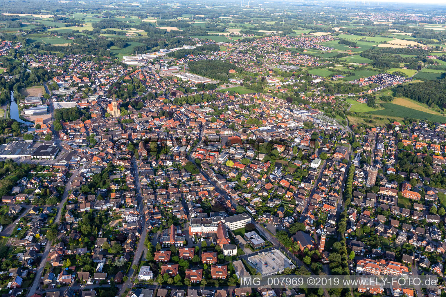 Stadtlohn in the state North Rhine-Westphalia, Germany from above