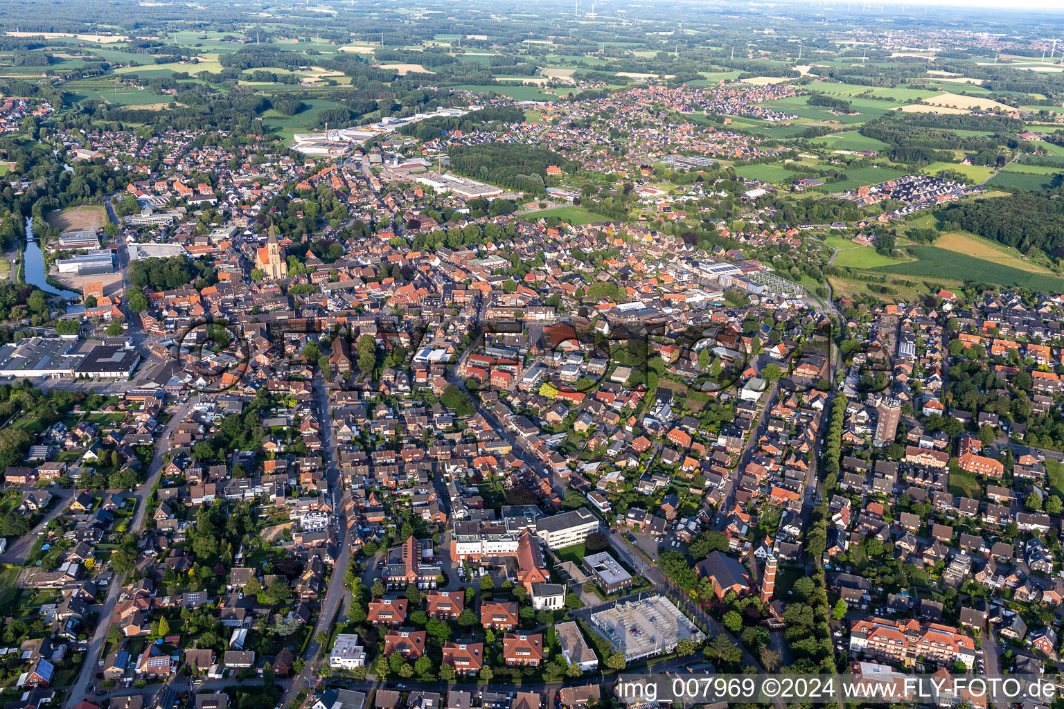 Stadtlohn in the state North Rhine-Westphalia, Germany from above