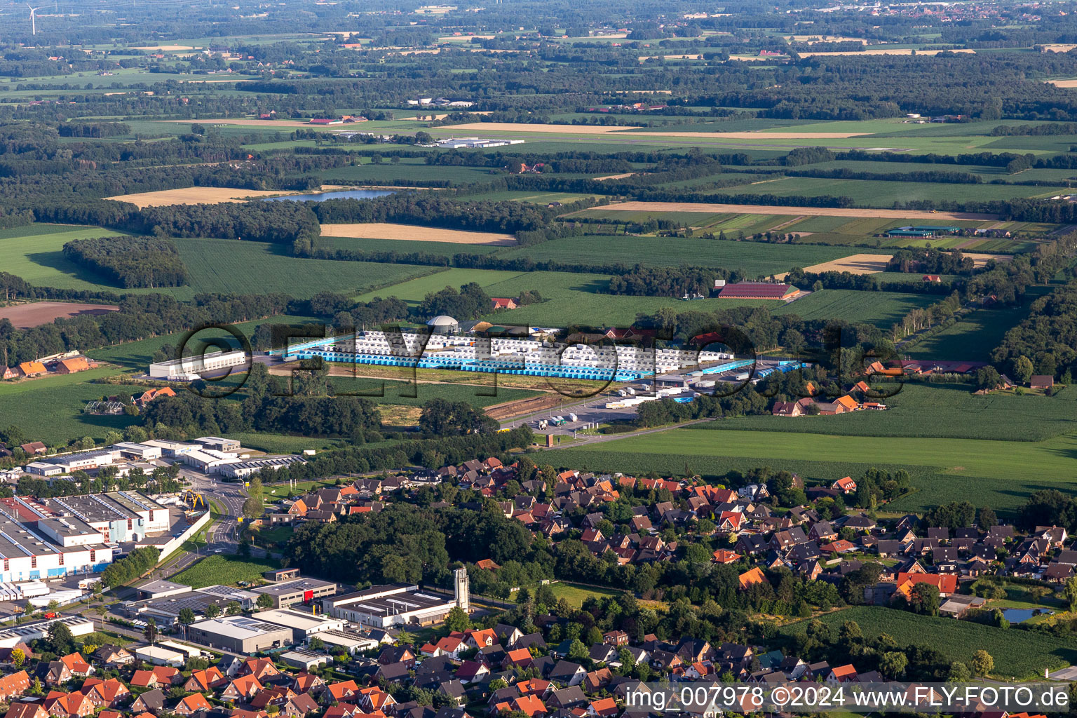 Building complex and grounds of the logistics center Schmitz cargobull in Vreden in the state North Rhine-Westphalia, Germany