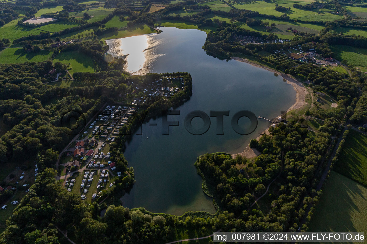 Riparian areas on the lake area of " Het Hilgelo " in Winterswijk in Gelderland, Netherlands