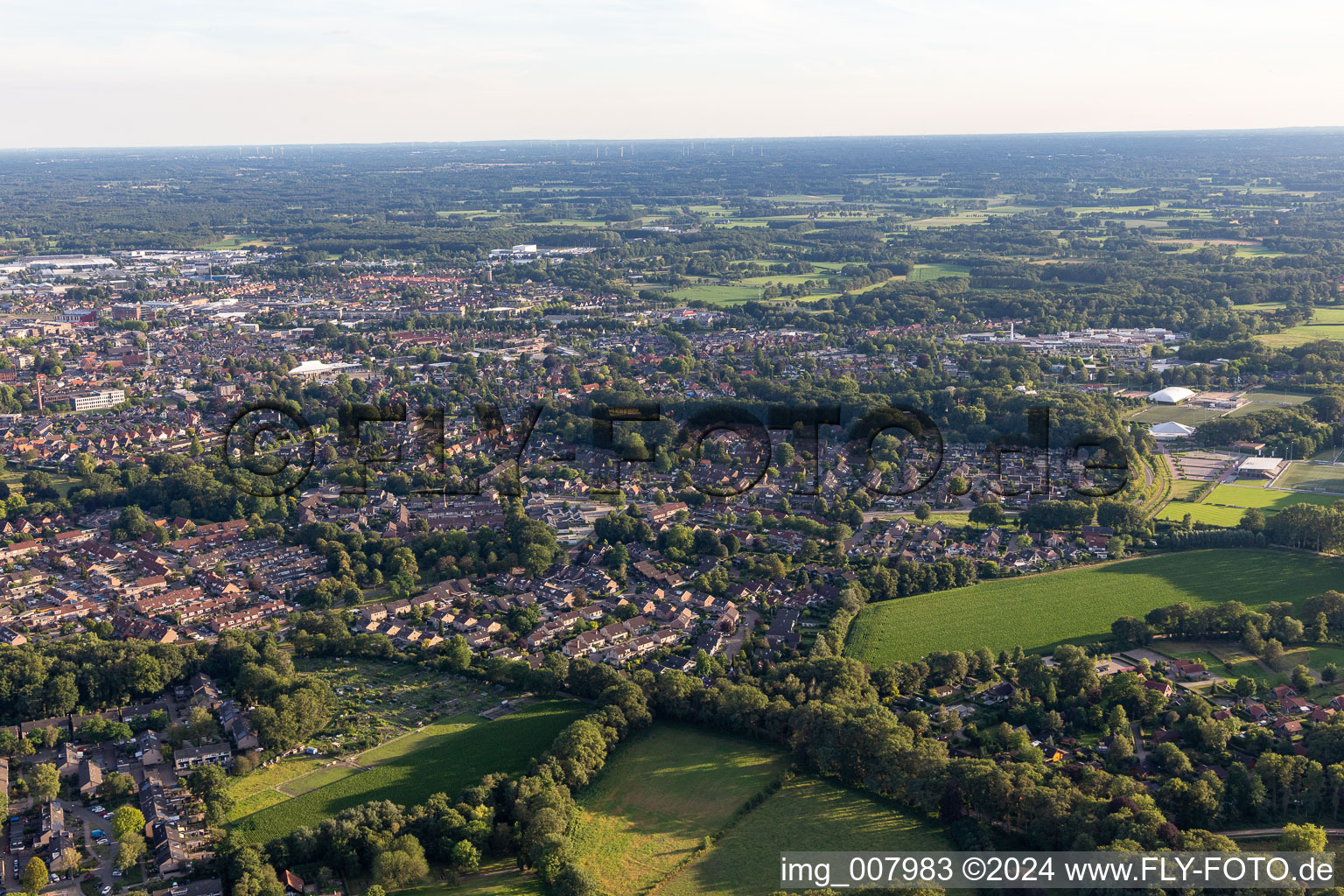 Aerial view of Winterswijk in the state Gelderland, Netherlands