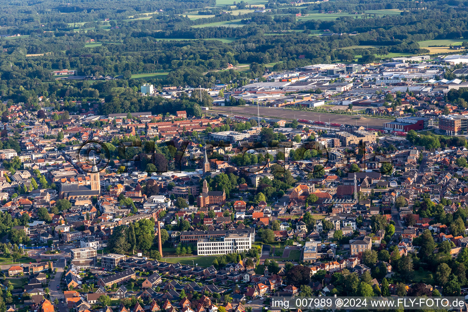 Winterswijk in the state Gelderland, Netherlands seen from above