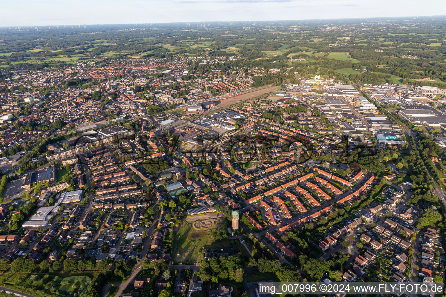 Winterswijk in the state Gelderland, Netherlands viewn from the air