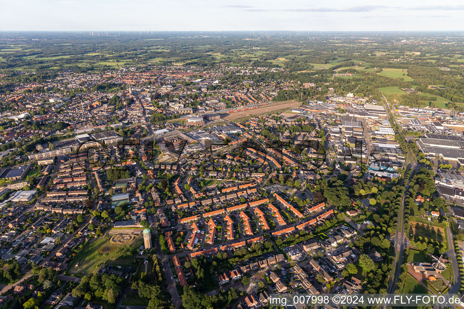 Drone recording of Winterswijk in the state Gelderland, Netherlands