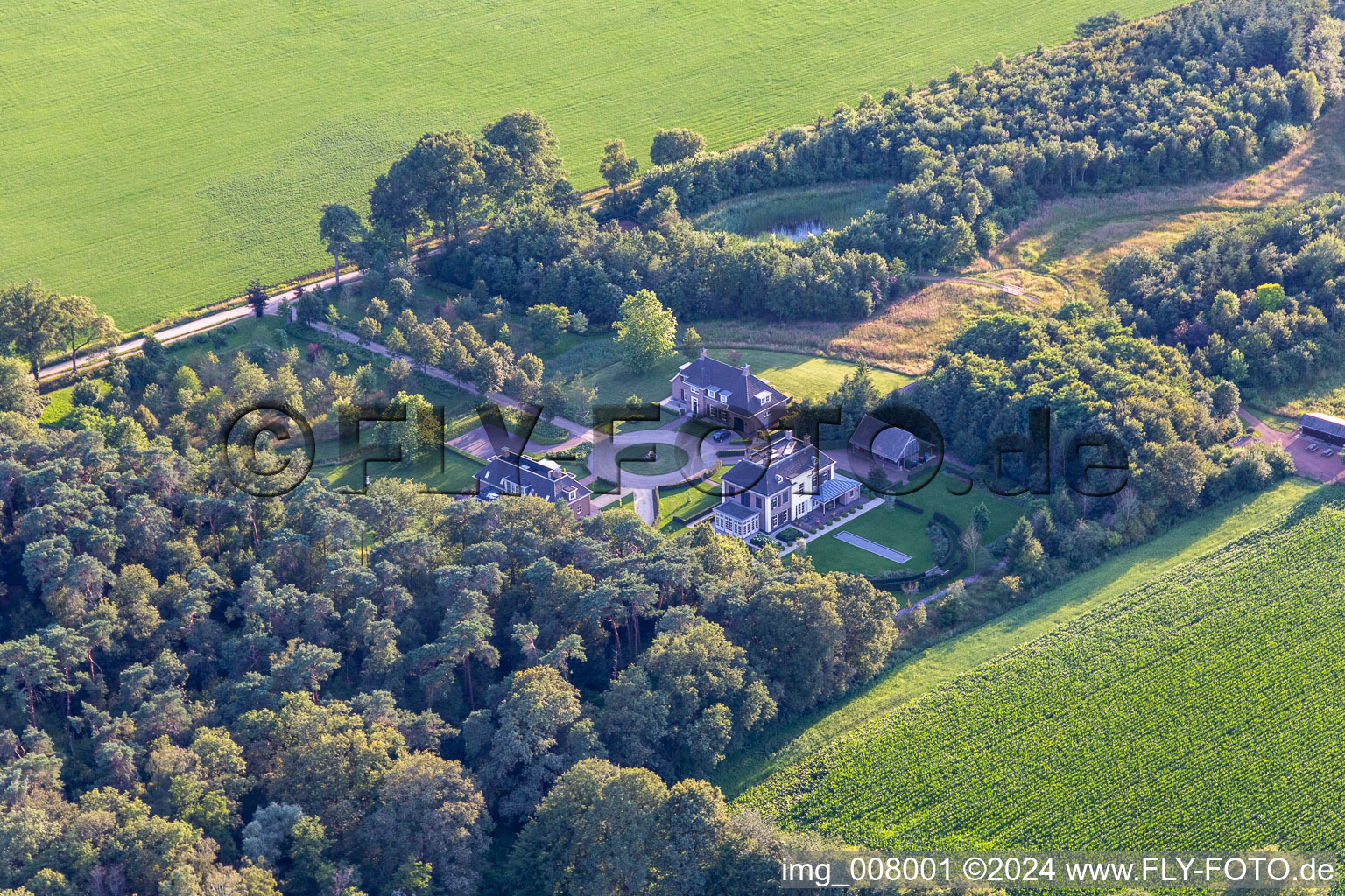 Aerial photograpy of Winterswijk Miste in the state Gelderland, Netherlands