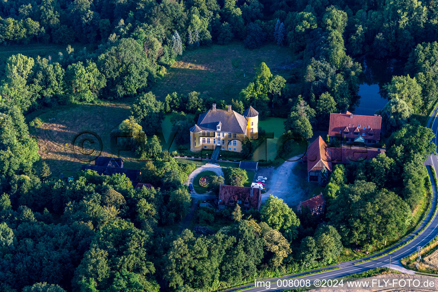 Castle hotel building Hotel Schloss Diepenbrock in the district Barlo in Bocholt in the state North Rhine-Westphalia, Germany