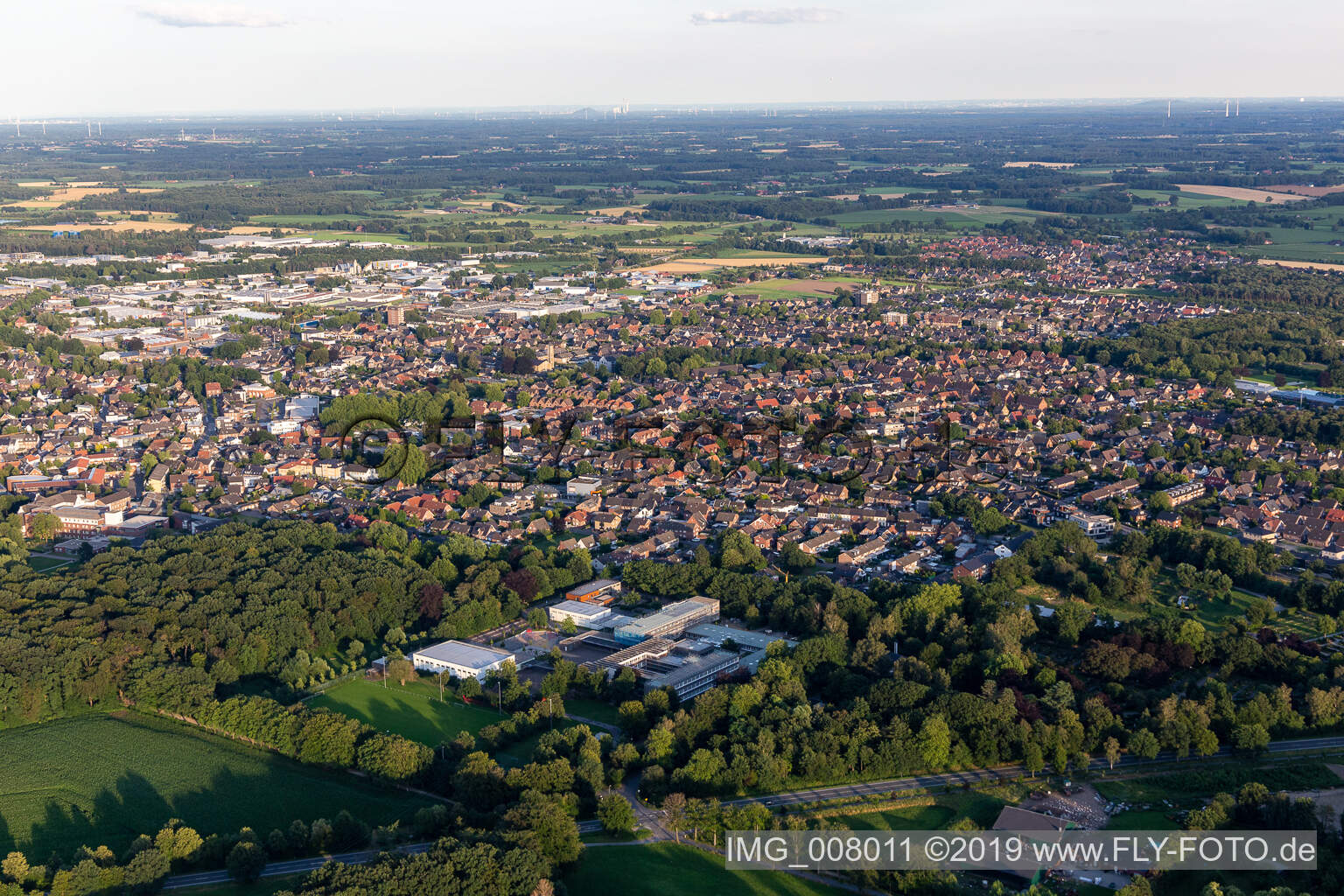 Aerial photograpy of Rhede in the state North Rhine-Westphalia, Germany