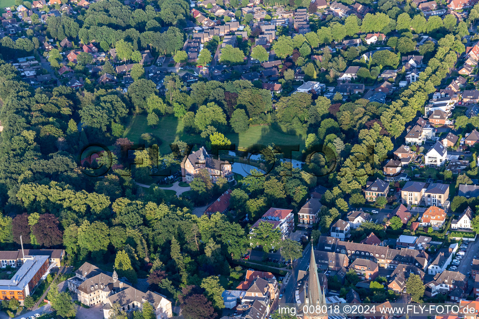 Rhede in the state North Rhine-Westphalia, Germany from above