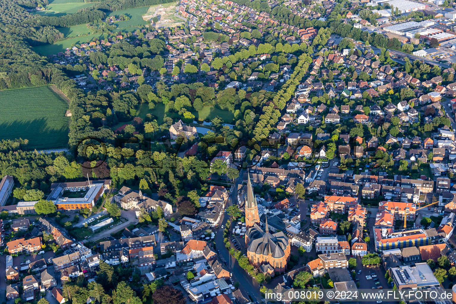 Rhede in the state North Rhine-Westphalia, Germany out of the air