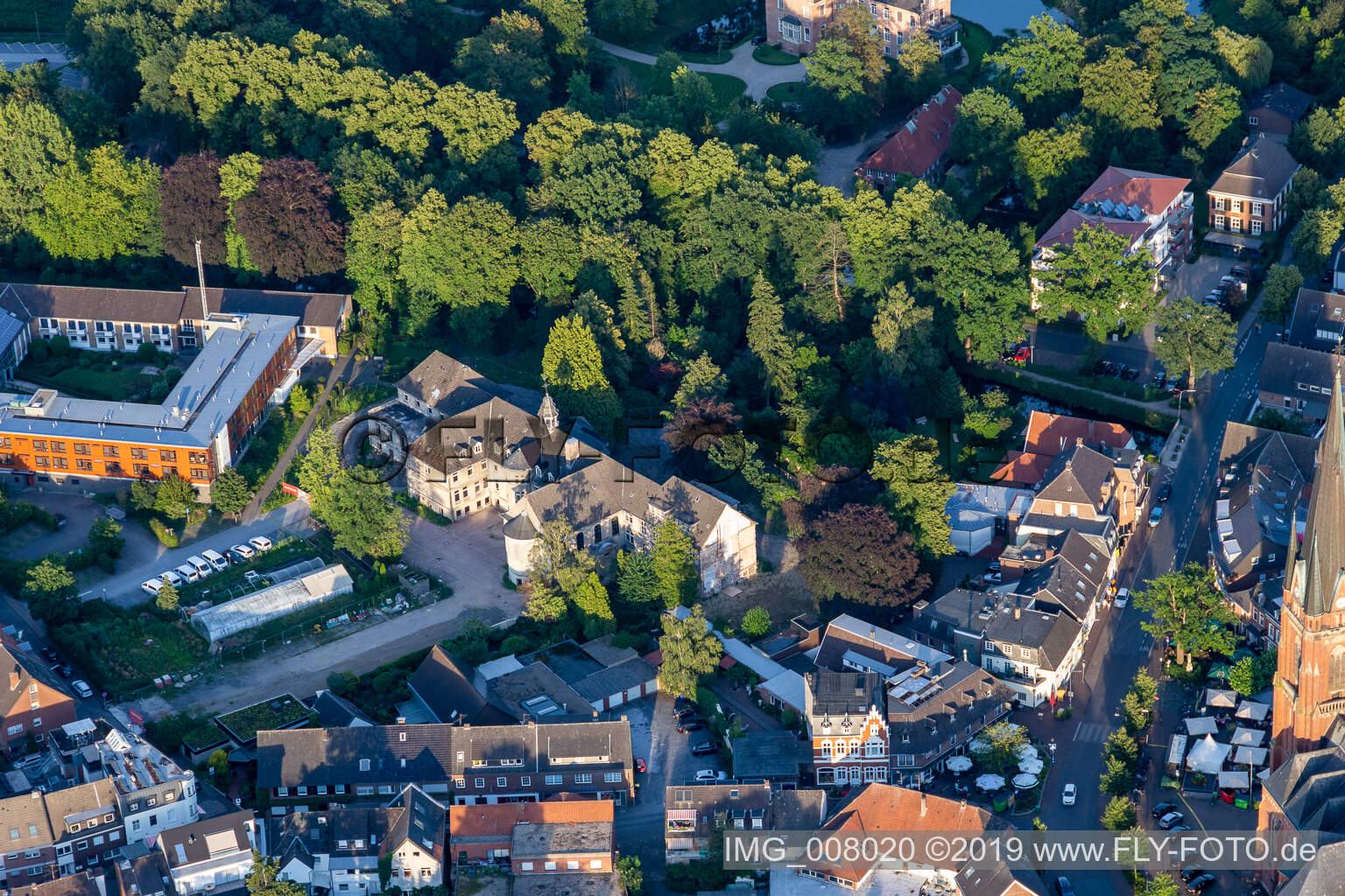 Rhede in the state North Rhine-Westphalia, Germany seen from above