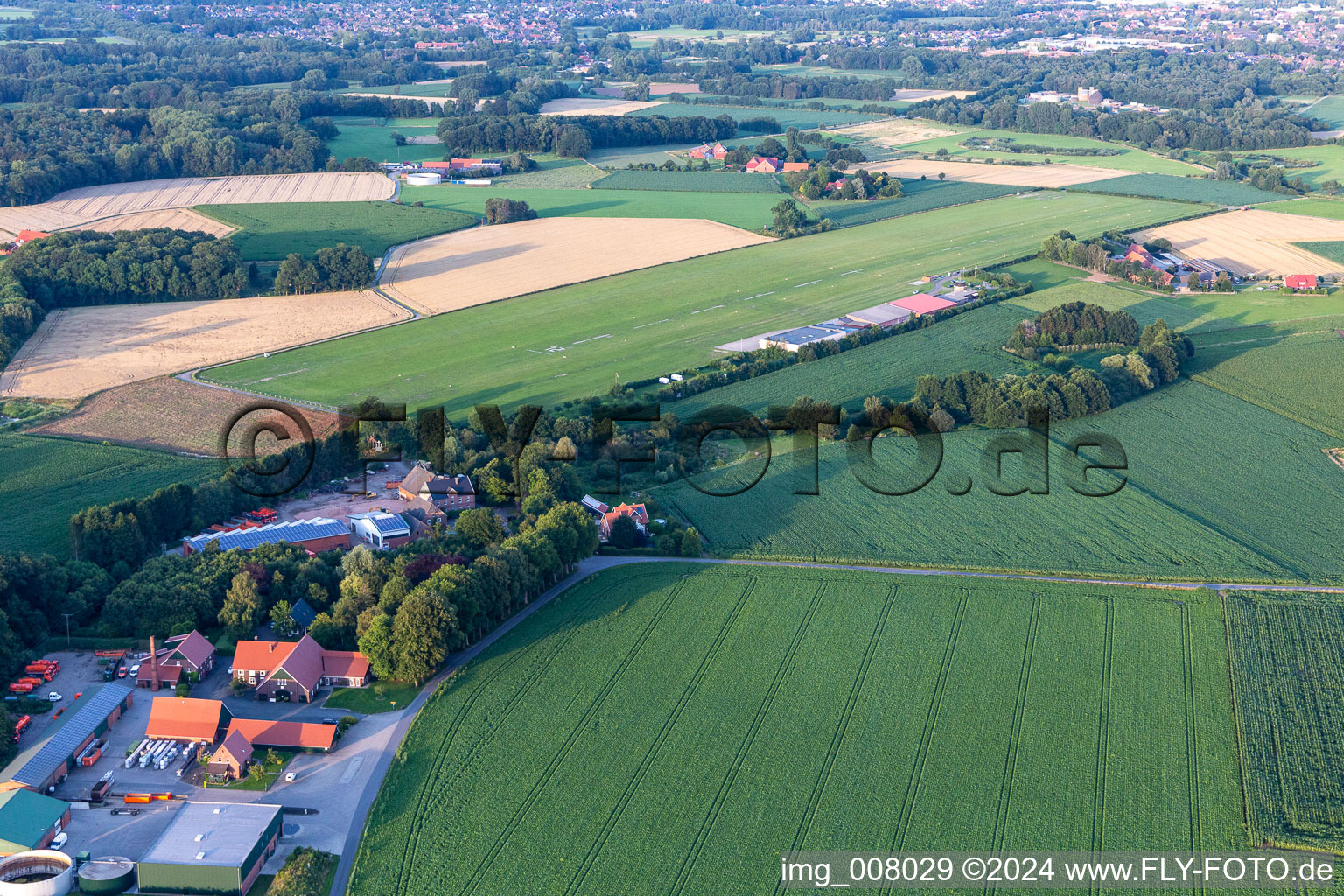 Airport Borken-Hoxfeld in the district Hoxfeld in Borken in the state North Rhine-Westphalia, Germany