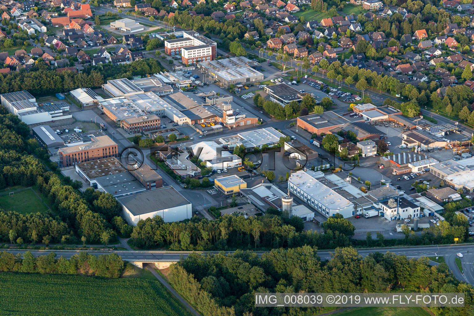 Aerial photograpy of Borken in the state North Rhine-Westphalia, Germany