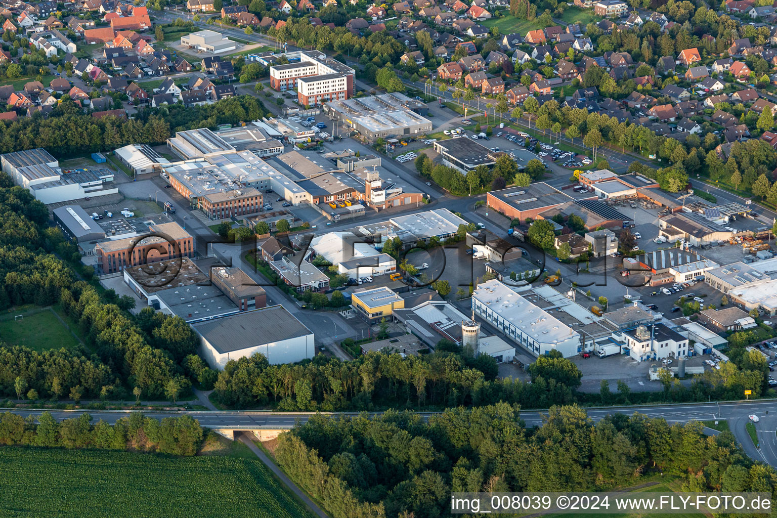 Aerial photograpy of Borken in the state North Rhine-Westphalia, Germany