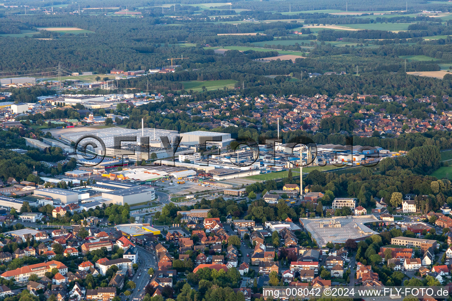 Aerial photograpy of Borken in the state North Rhine-Westphalia, Germany