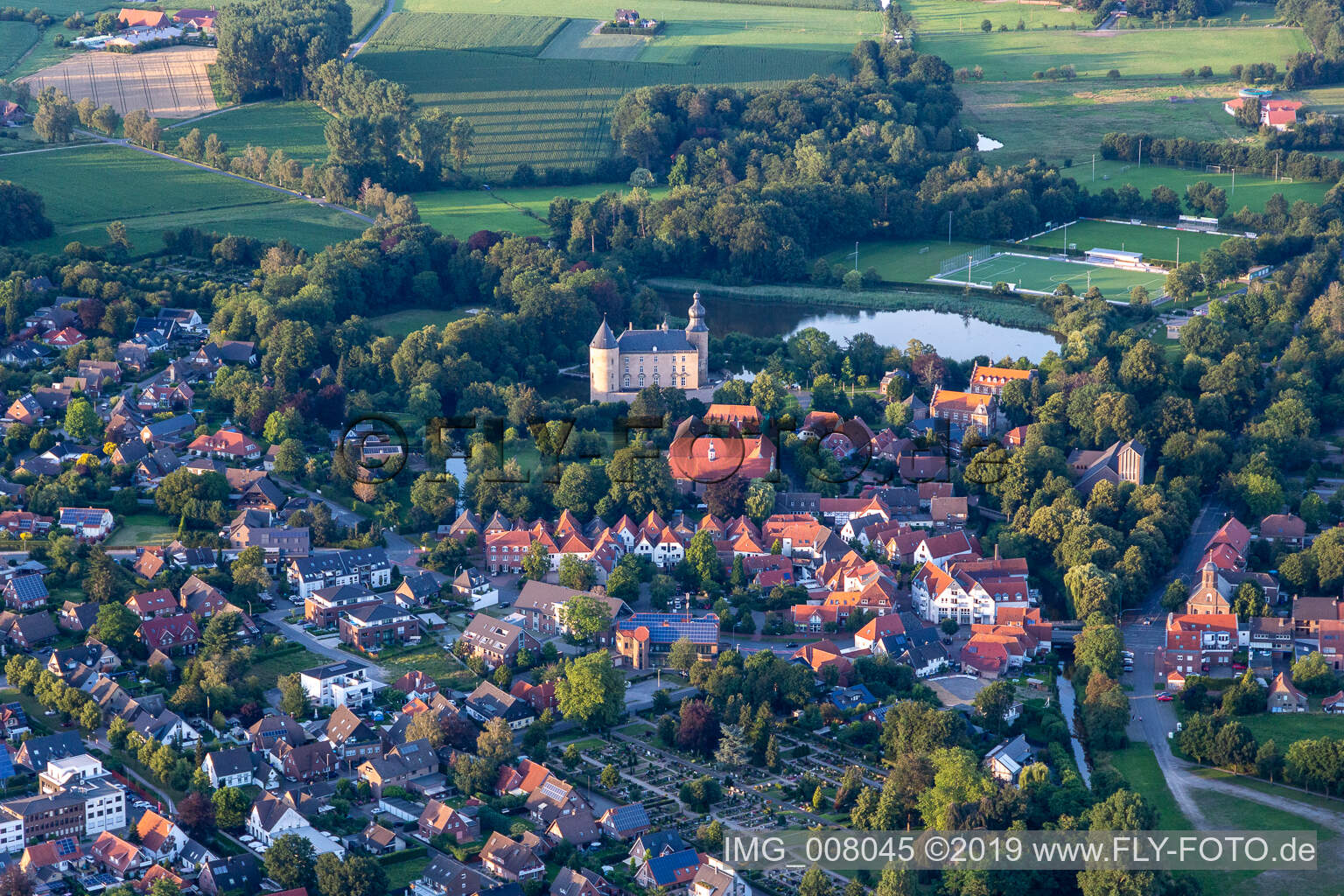 Borken in the state North Rhine-Westphalia, Germany out of the air
