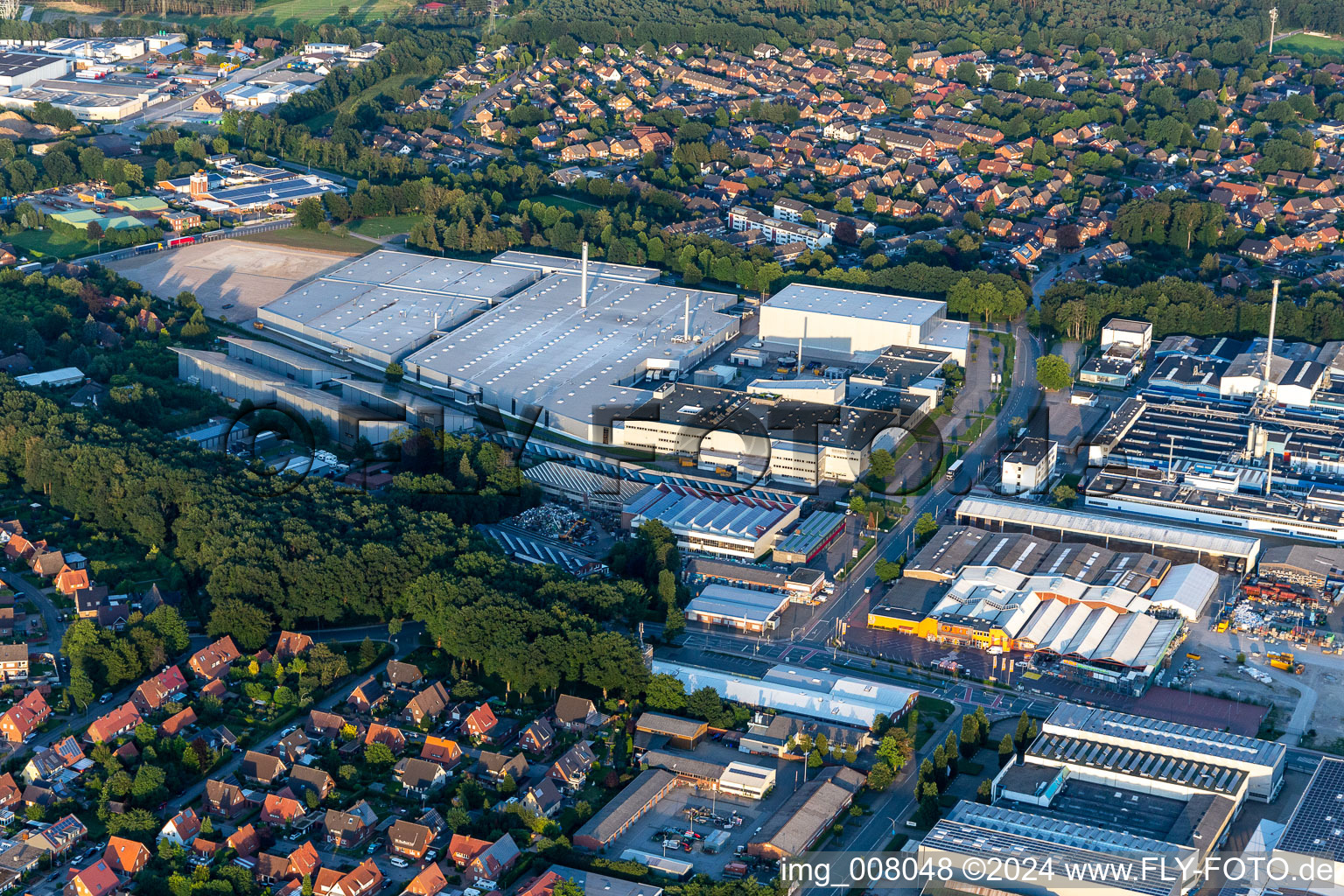 Borken in the state North Rhine-Westphalia, Germany from above