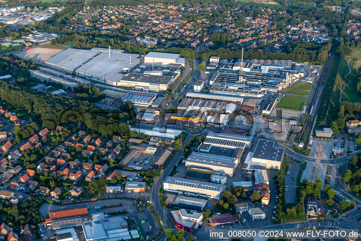 Borken in the state North Rhine-Westphalia, Germany seen from above