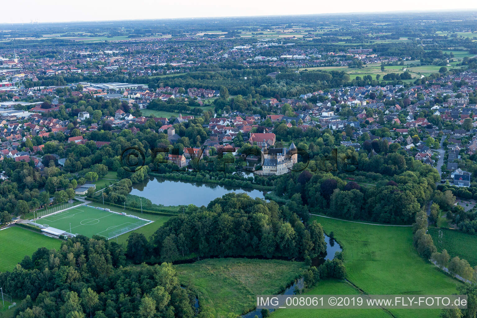 Gemen in the state North Rhine-Westphalia, Germany out of the air