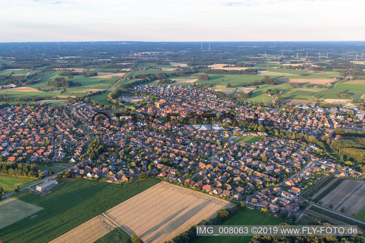 Aerial view of Ramsdorf in the state North Rhine-Westphalia, Germany