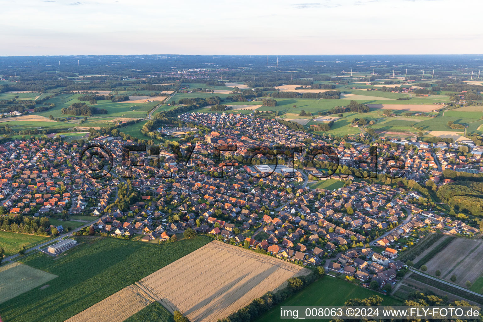 Aerial view of Ramsdorf in the state North Rhine-Westphalia, Germany