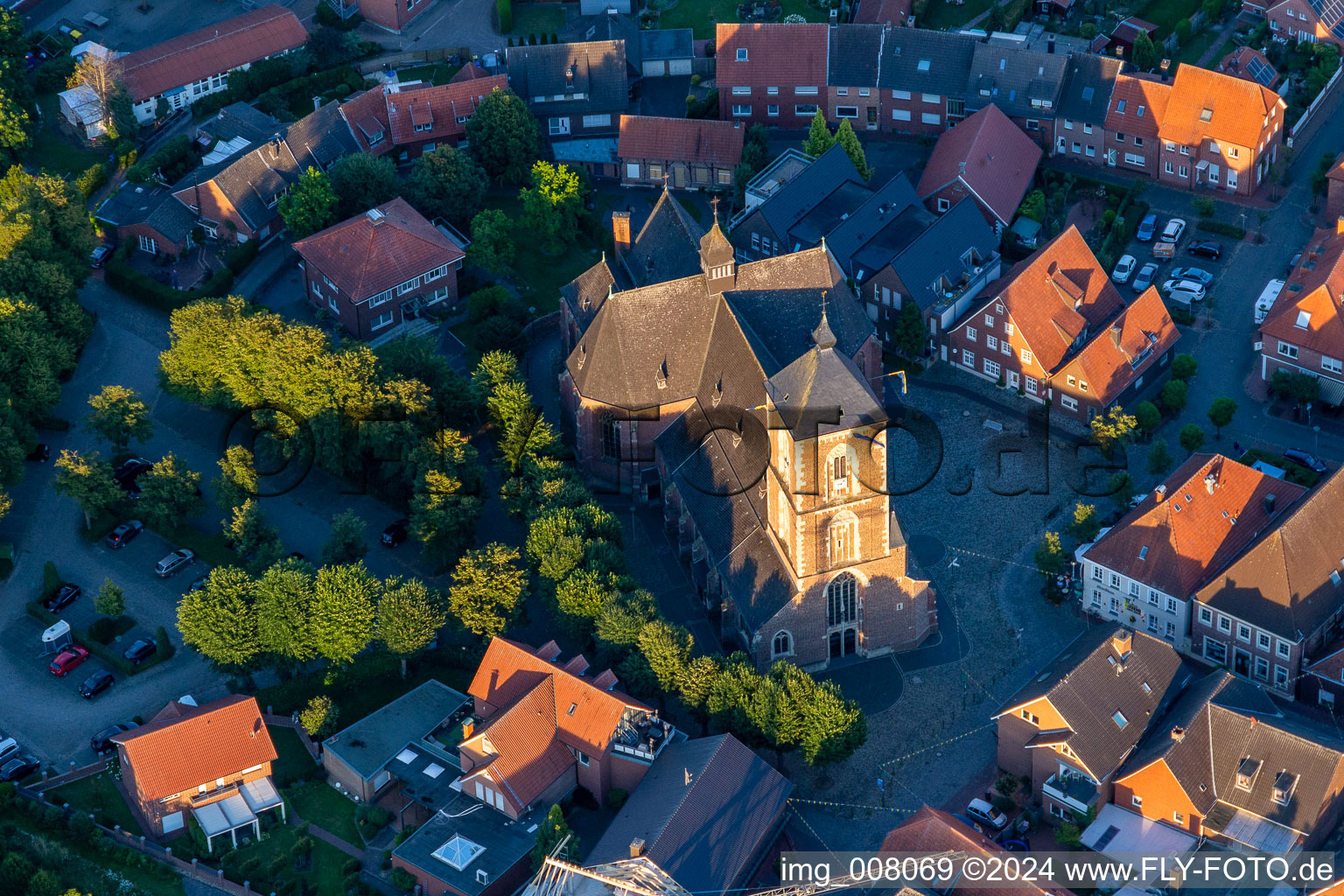 Church building of St. Walburga in the village of in Ramsdorf in the state North Rhine-Westphalia, Germany