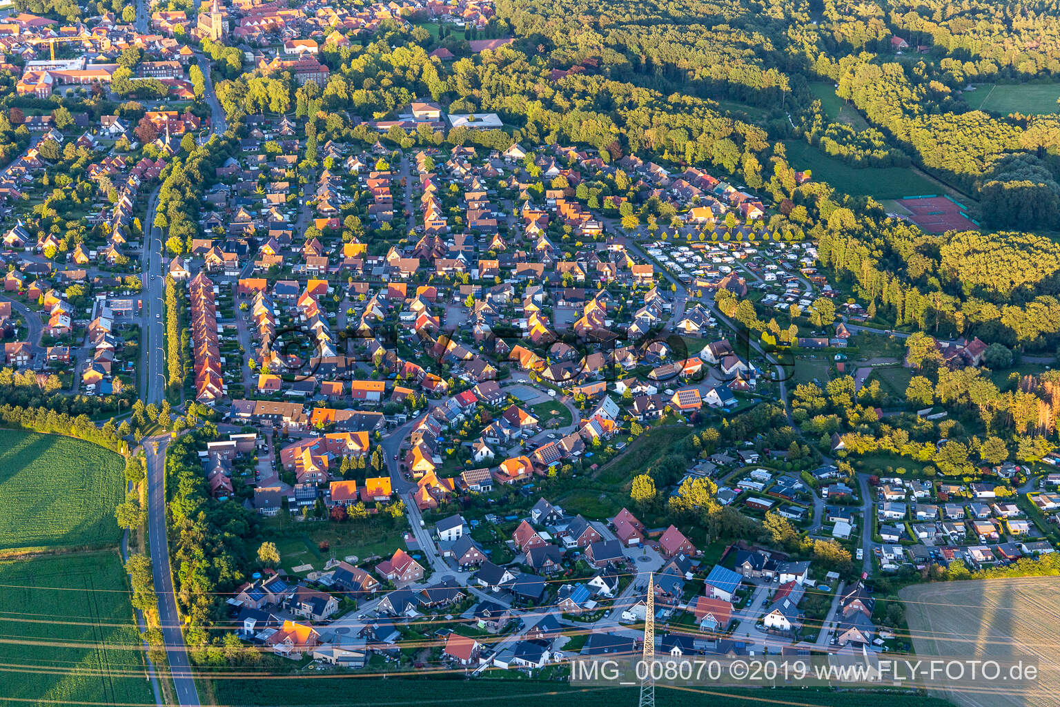 Aerial photograpy of Velen in the state North Rhine-Westphalia, Germany
