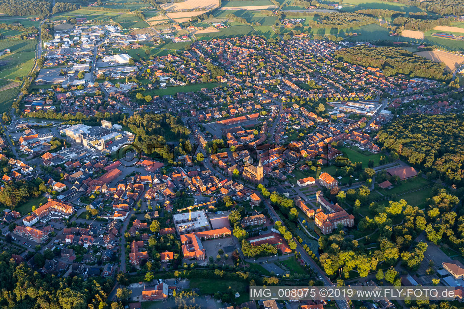 Velen in the state North Rhine-Westphalia, Germany from above