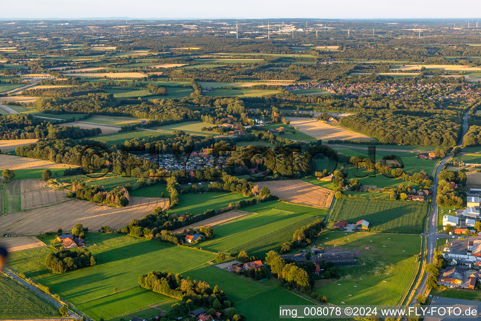 Bird's eye view of Recreation area Waldvelen, family ven der Buss in Velen in the state North Rhine-Westphalia, Germany