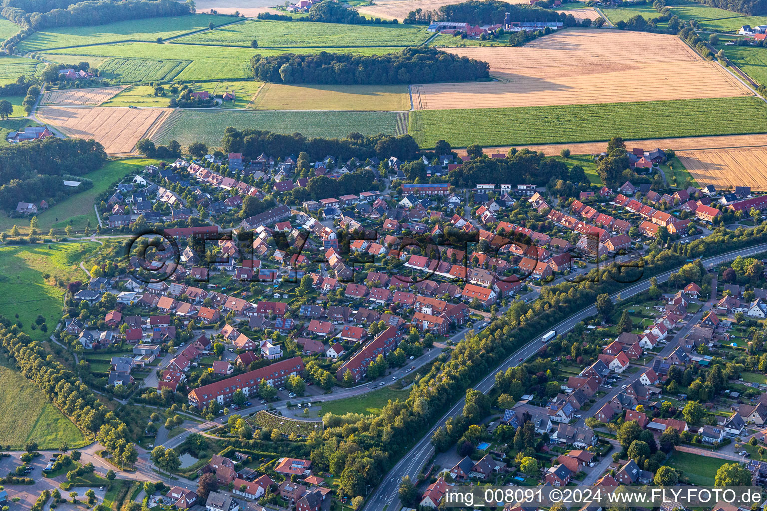 Coesfeld in the state North Rhine-Westphalia, Germany from above