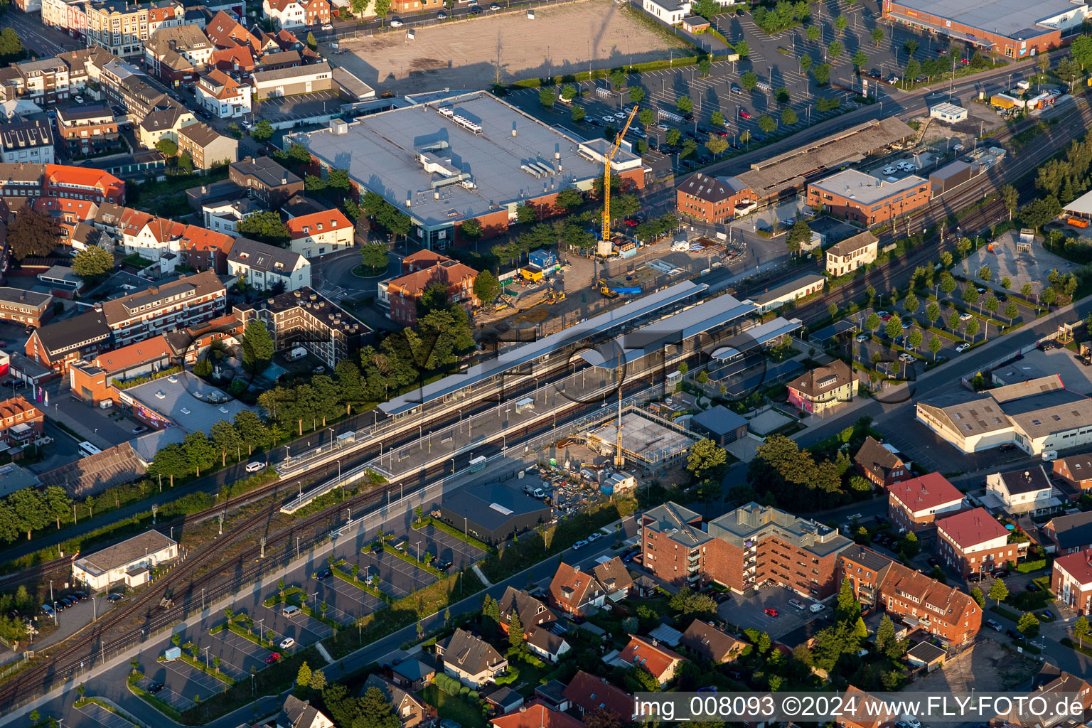 Station railway building of the Deutsche Bahn in Coesfeld in the state North Rhine-Westphalia, Germany