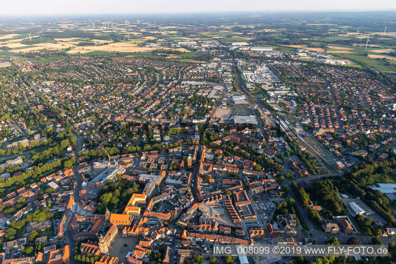 Coesfeld in the state North Rhine-Westphalia, Germany seen from above