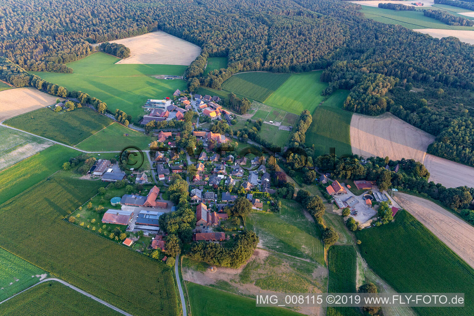 Aerial view of Holtwick in the state North Rhine-Westphalia, Germany