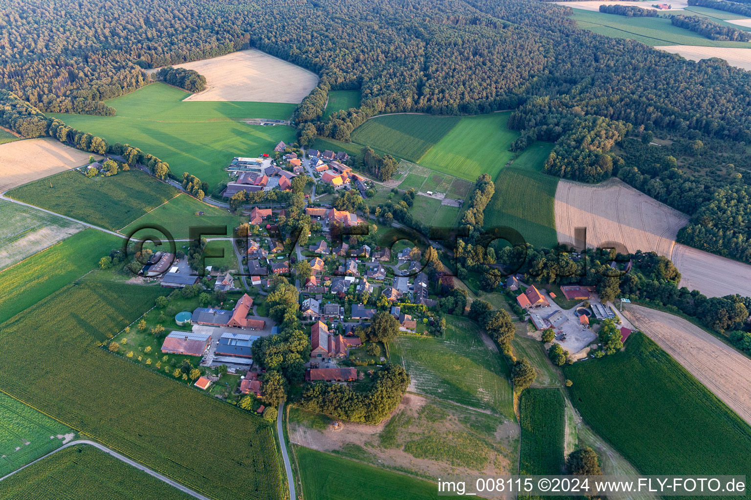 Aerial view of Holtwick in the state North Rhine-Westphalia, Germany