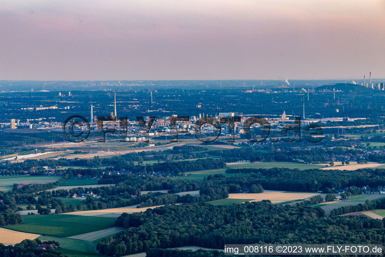 Marl Chemical Park in Lippramsdorf in the state North Rhine-Westphalia, Germany