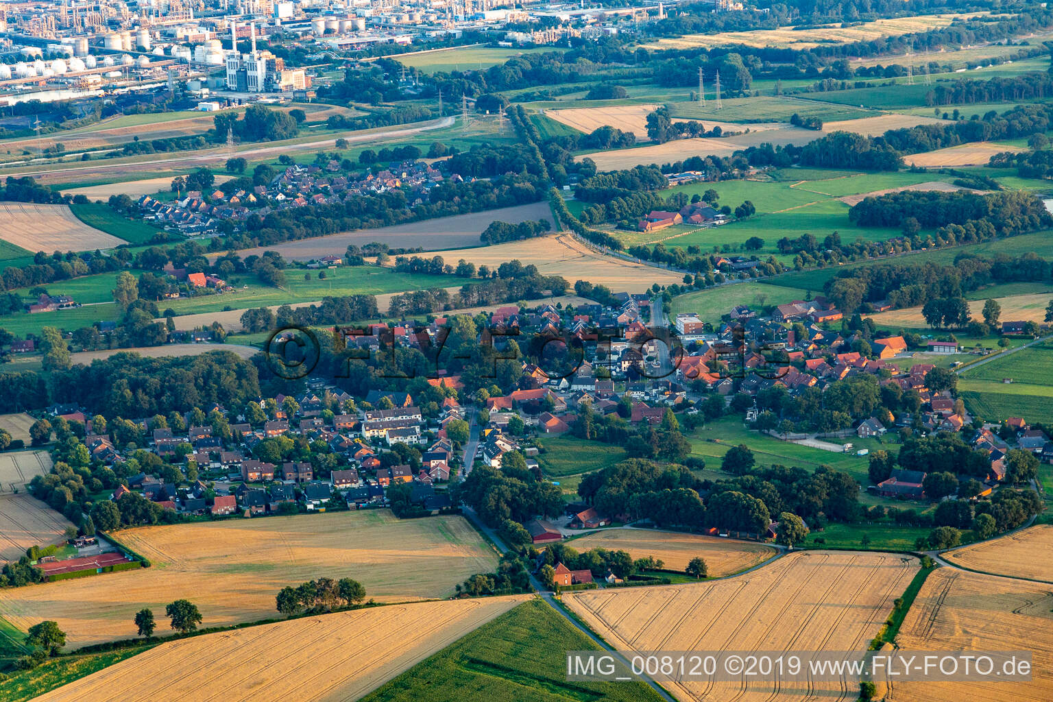 Aerial photograpy of Lippramsdorf in the state North Rhine-Westphalia, Germany