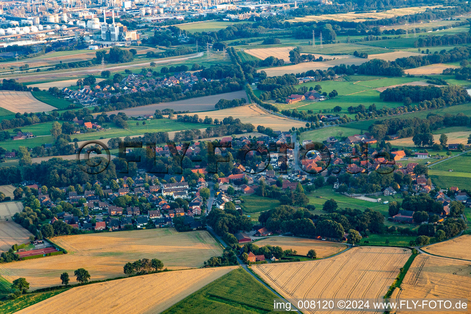 Aerial photograpy of Lippramsdorf in the state North Rhine-Westphalia, Germany