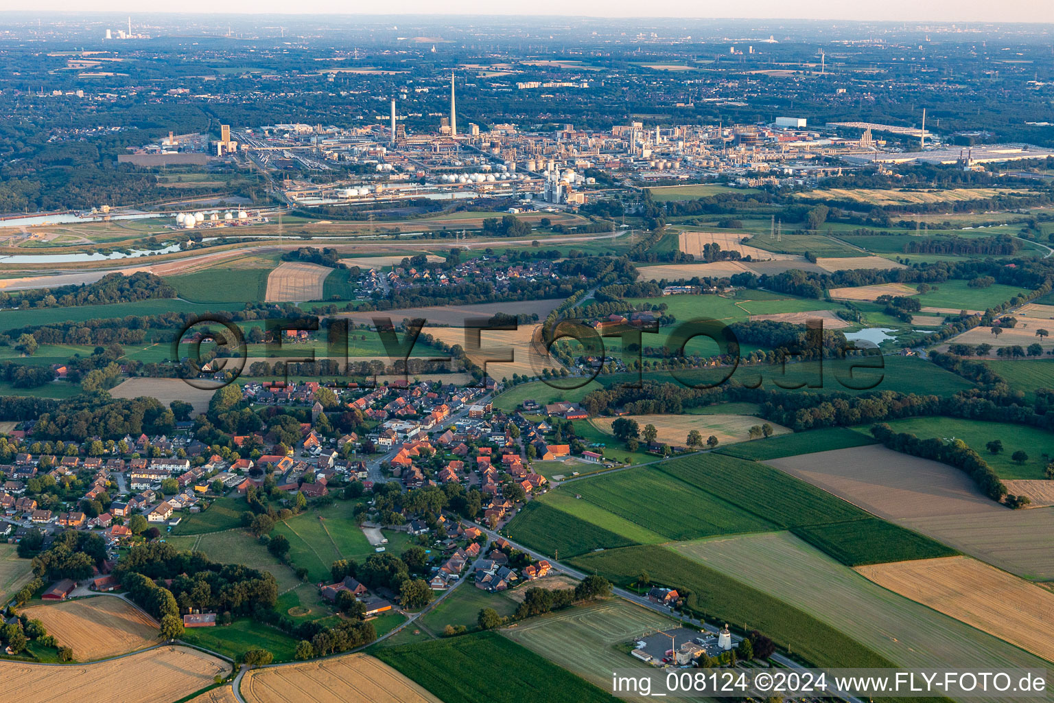 In front of the Marl chemical park in Lippramsdorf in the state North Rhine-Westphalia, Germany