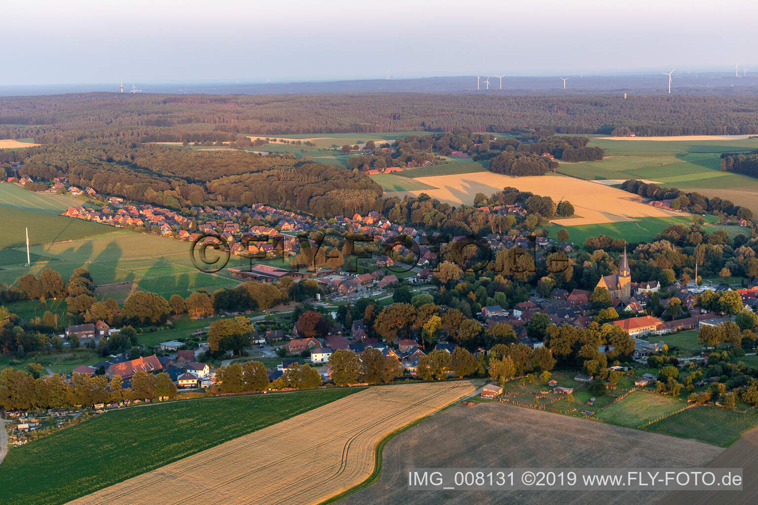 Aerial photograpy of Klein Reken in the state North Rhine-Westphalia, Germany