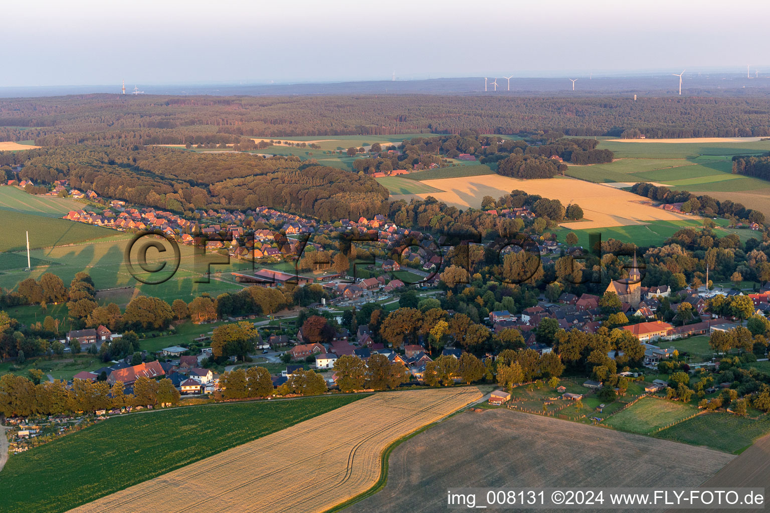 Aerial photograpy of Klein Reken in the state North Rhine-Westphalia, Germany