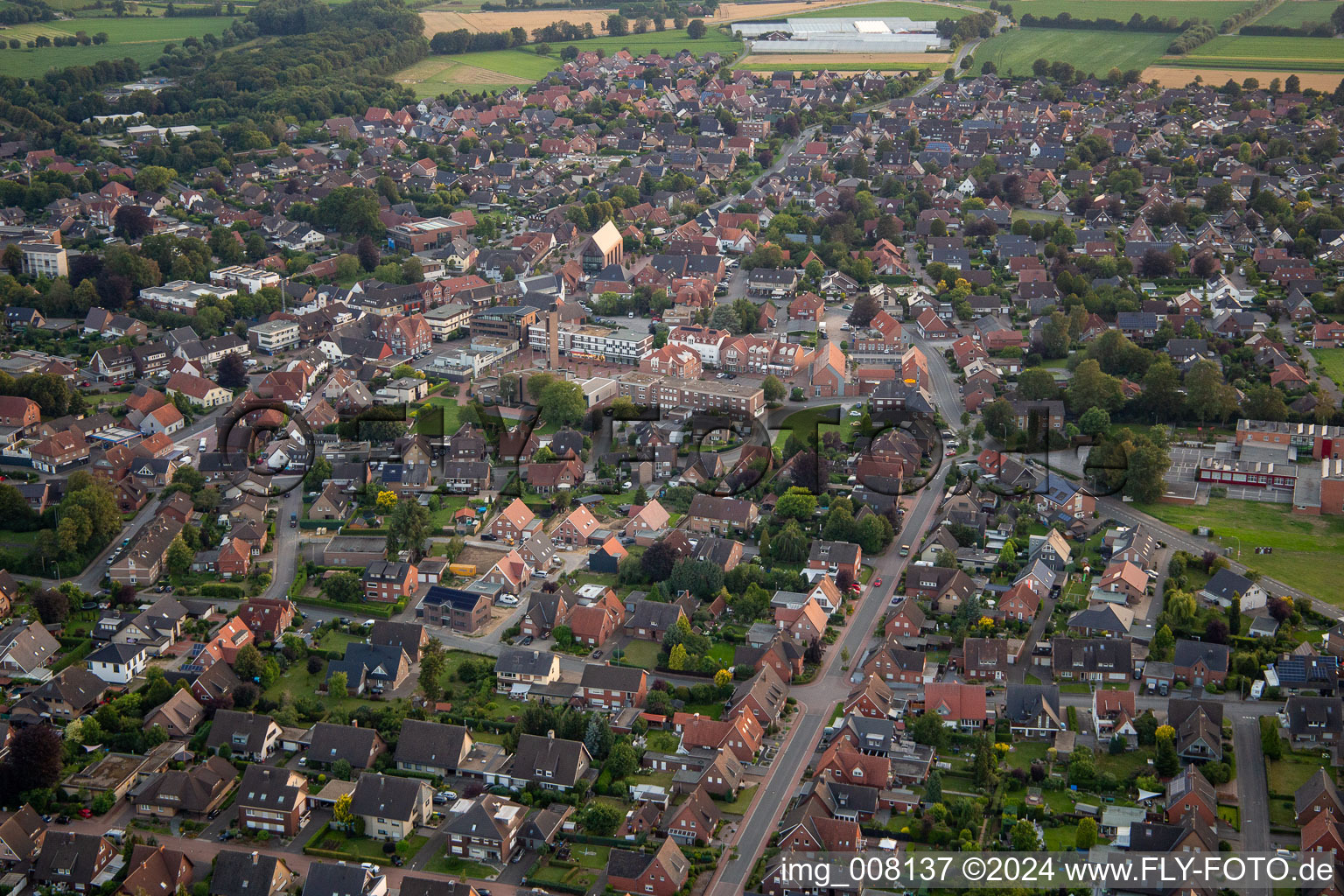 Oblique view of Heiden in the state North Rhine-Westphalia, Germany