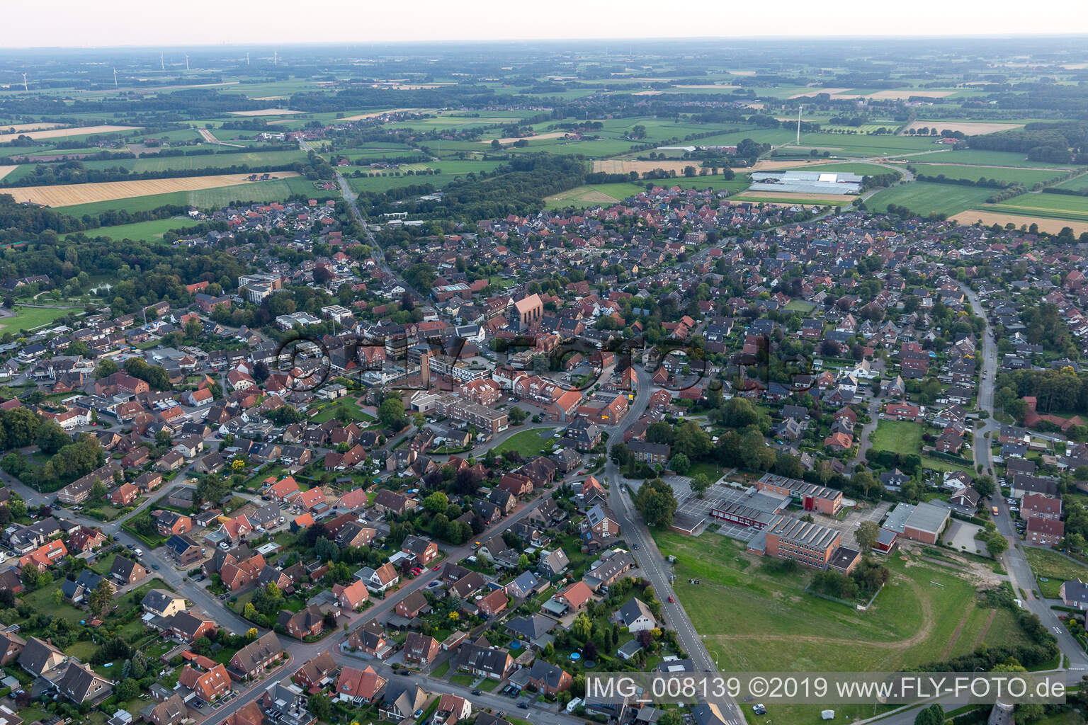 Heiden in the state North Rhine-Westphalia, Germany out of the air