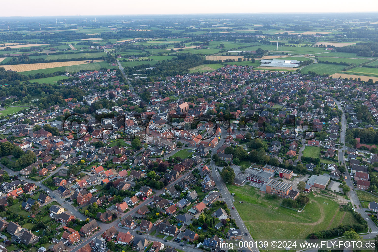 Heiden in the state North Rhine-Westphalia, Germany out of the air