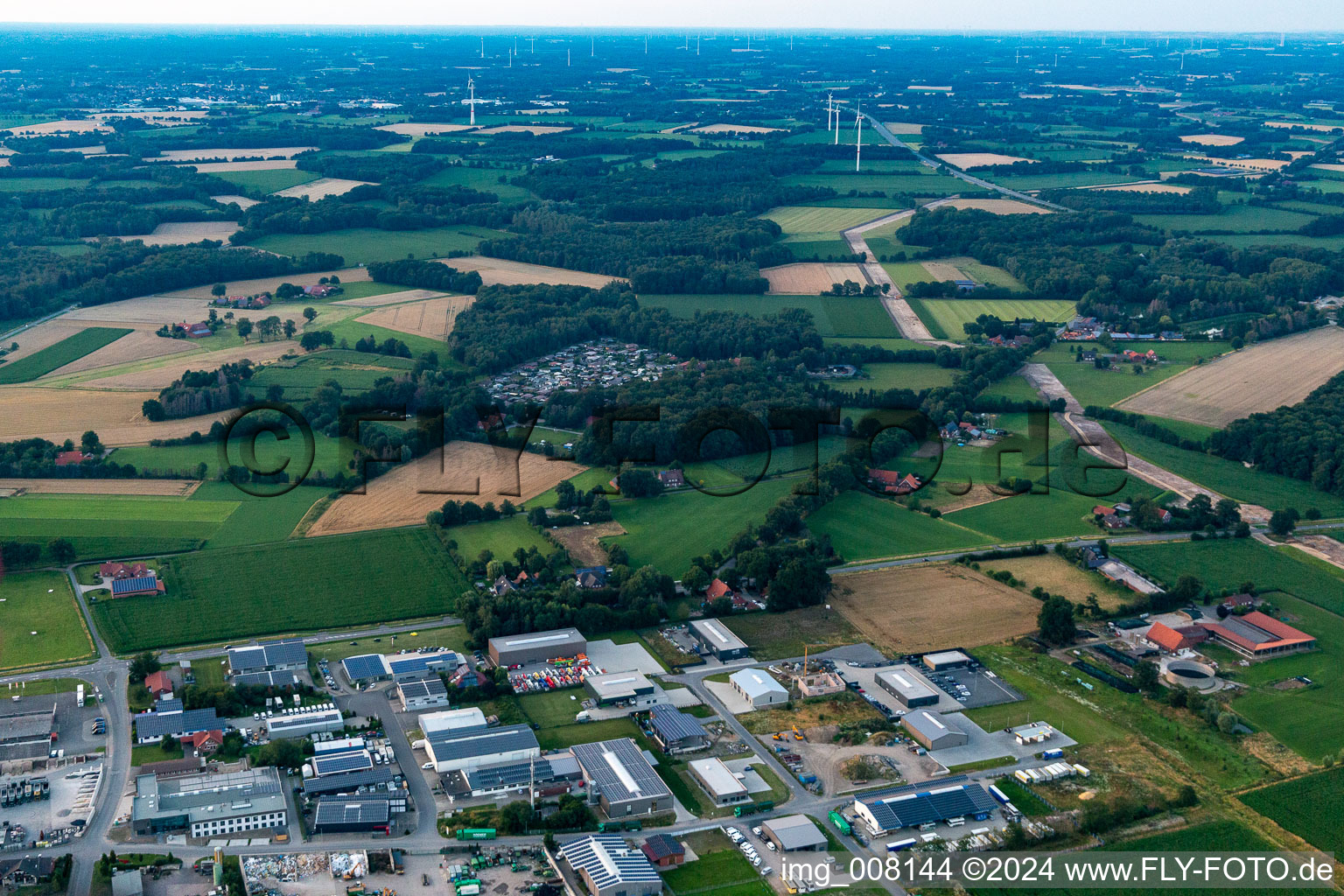 Recreation area Waldvelen, family ven der Buss in Velen in the state North Rhine-Westphalia, Germany viewn from the air